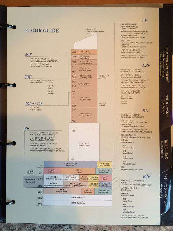 Photograph of Cerulean Tower floor plan guide