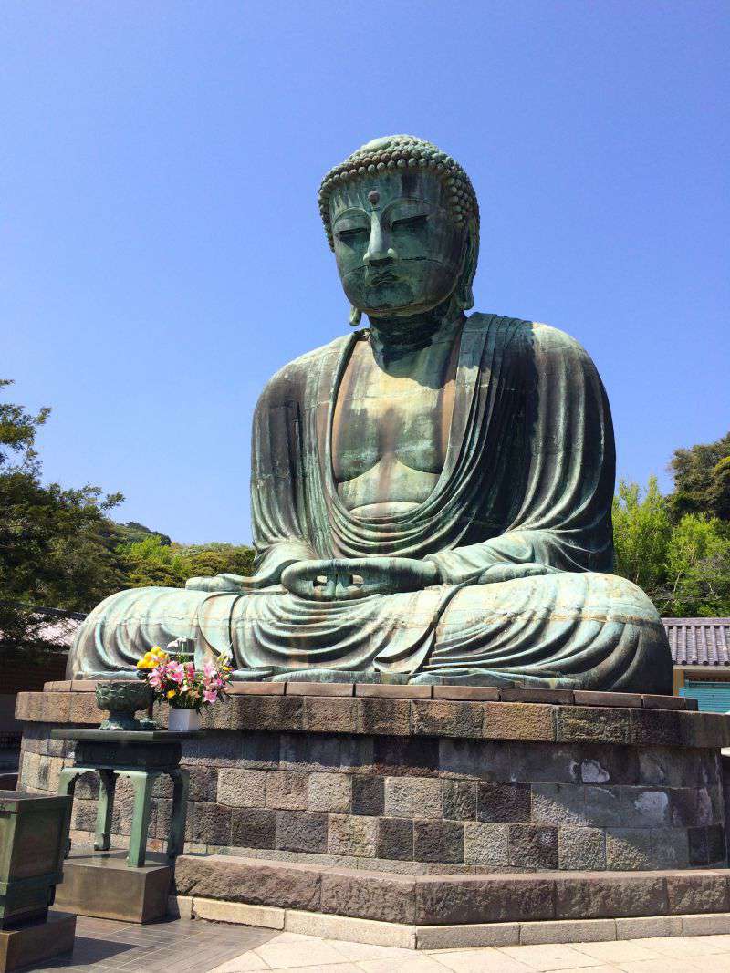 Photograph of The Giant Buddha of Kamakura, at Kōtoku-in