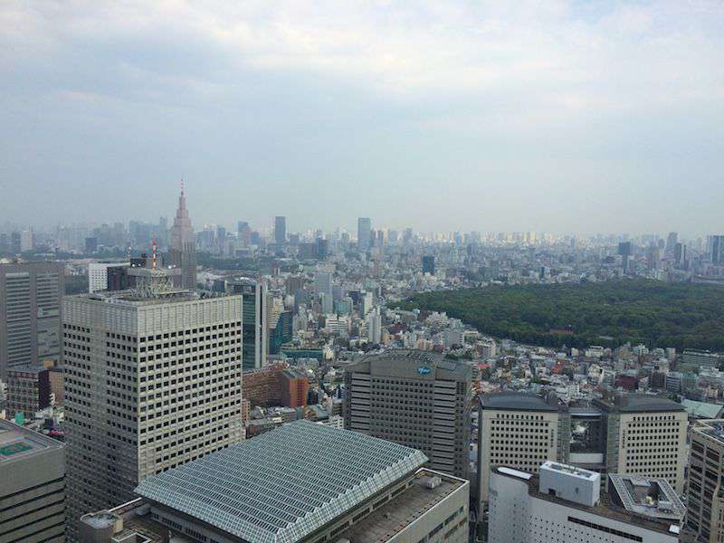 Rooftop views of Tokyo from the Metropolitan Government Building